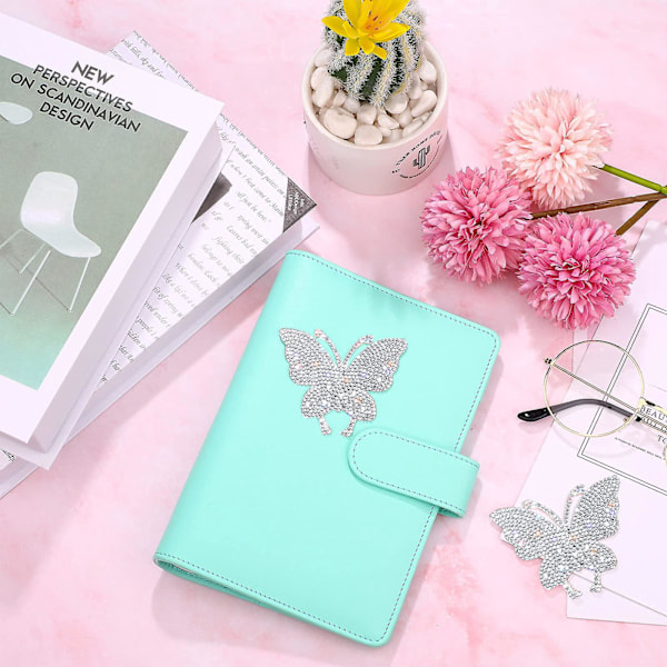 4 stk. Butterfly Krystal Bilstickere Rhinestone Bling Dekaler til Bumper Vinduer Laptops