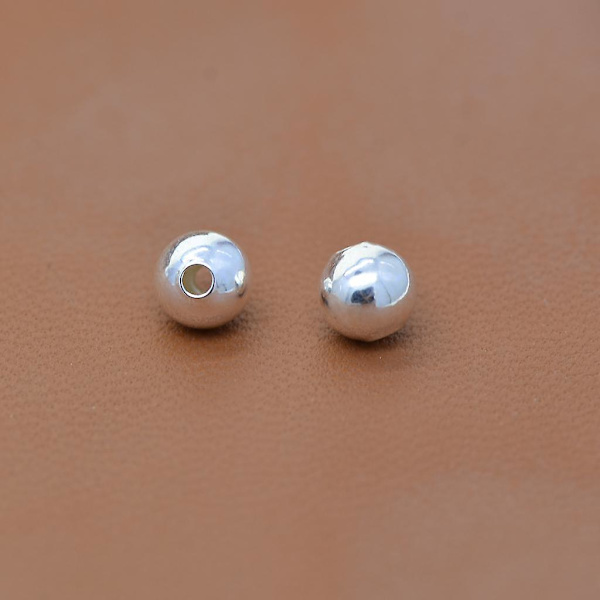 6 x 10 stycken 925 sterling silver sömlösa distanspärlor 4mm (1,2mm hål)