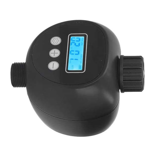 G3/4 Automatisk Vandingscontroller Sort Vandslange Endetimer Havetilbehør med Skærm til Plæne Altan