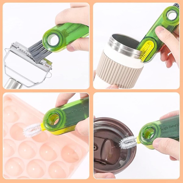 Multifunktionell 3-i-1 set för glasflaskor, springor, koppar och lock - 3-pack (3 färger)