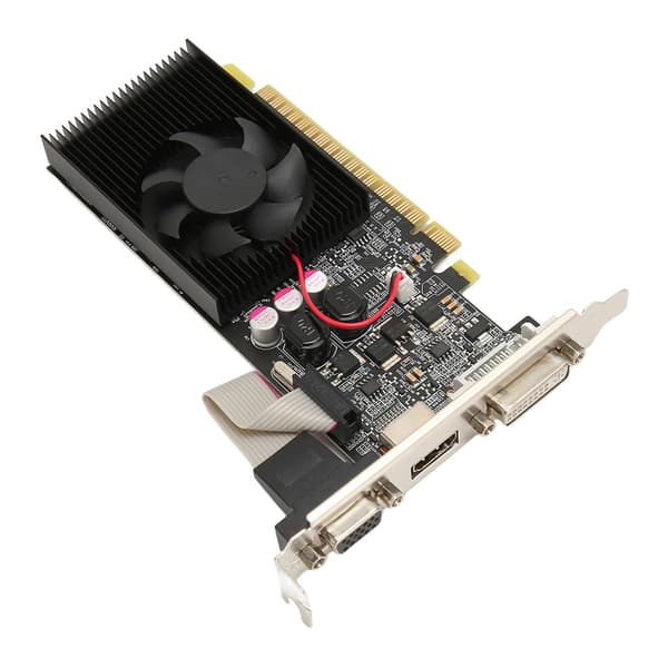 Diskret Grafikkort 64bit 1GB PCI Express 2.0 X 16 DVI VGA HD Multimedia Interface Output Hurtig Køling til Desktop