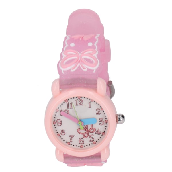 3D Cartoon Kids Watch Cute Special Pattern Clear Numbers Scales Toddler Wrist Watch for 3 To 8 Years Old for Girls Pink