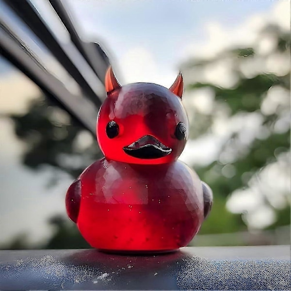 Devil Ducky, Mørk Satanisk And Gotiske Gaver, And Skrivebordsdekoration, Devil Duck Bildekorationstilbehør, Halloween Gaver