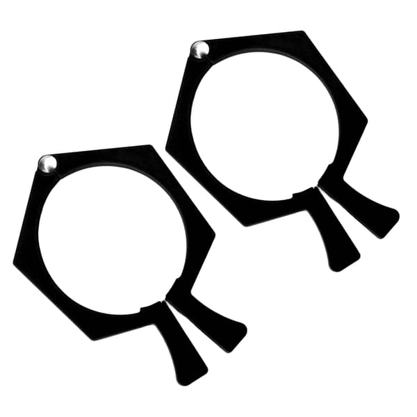 2 st Sublimeringsmuggklämma ABS Halkskydd Platt Sida Sublimeringspapper Klämma för 20 Unces Svart