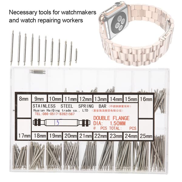 270st Rostfritt Stål Klockarmband Fjäderstift 8-25mm Klockarmbandsstift Set