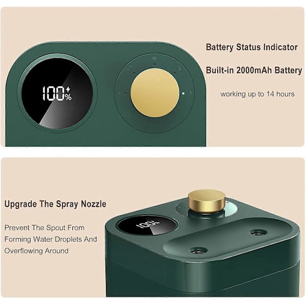 800ml Portabel Trådlös Luftfuktare, Mini Växt Cool Mist Luftfuktare Batteridriven, 28dB Tyst, USB Uppladdningsbar för Sovrum, Hem, Kontor (Vit)