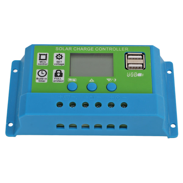 Solladdningsregulator Digital Display Parametrar Justerbar Solpanel Laddningsregulator 12V 24V Adaptiv 30A