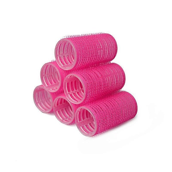 6 stk. selvklebende hårspoler 40 mm medium hårspoler for frisørsalong kort og langt hår krølltang for å krølle og style håret selv