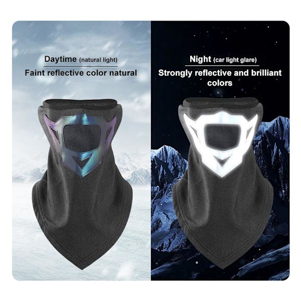 Halsvarmer Ansiktsdeksel Balaclava Vanntett Reflekterende Fleece Ansiktsdeksel for Menn Kvinner Vinter Sykling Fotturer