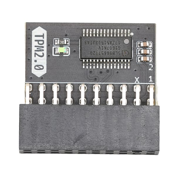 TPM 2.0 Krypteringssikkerhetsmodul 20-pinners Sterk Kryptering TPM-prosessor Svart TPM-modul Systemkomponenter for LPC PC
