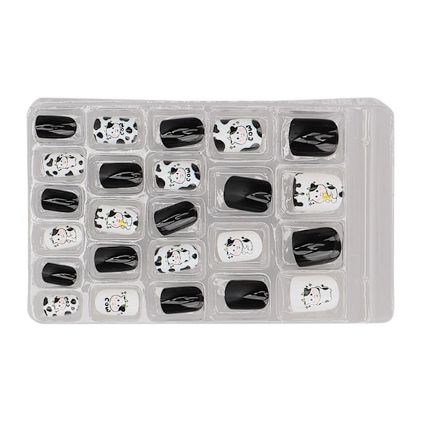 24st självhäftande falska naglar för barn Säker Mild Intressant Snygg gör-det-själv Barn cover Press On Nails 0040-CM33