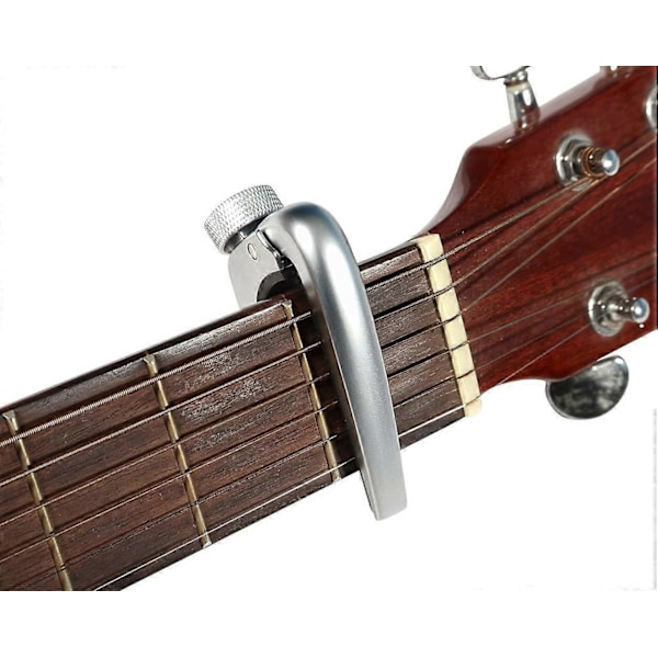 Silverlegeringsgitarr med skruvjusteringsratt för akustisk och elgitarr, ukulele, bas och banjo