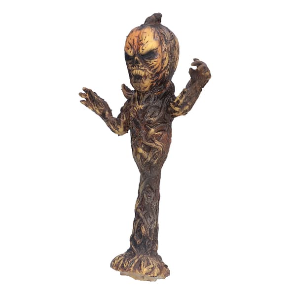 Skummelt gresskarhode-lys i harpiks, Halloween-hjemmedekorasjon, Halloween-skulpturpynt #A