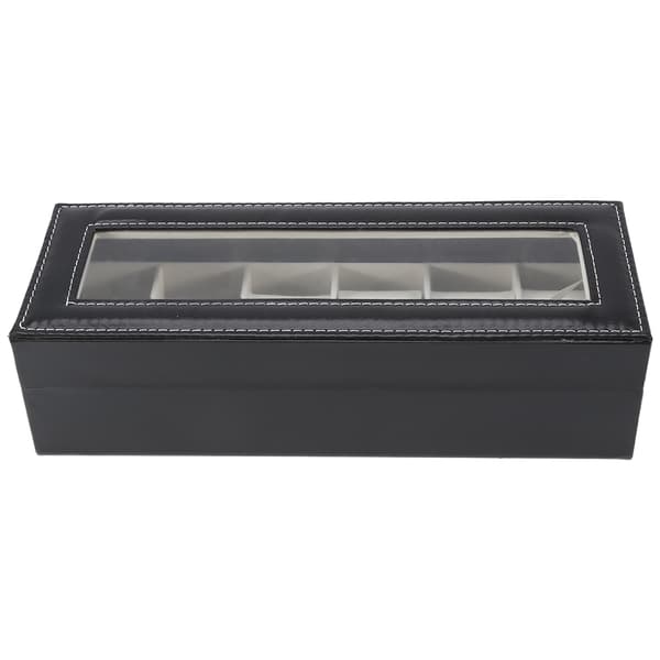 1 stk. High Grade 6 Slots PU Læderboks Etui Til Ur Smykker Display Opbevaringsorganisator Hot
