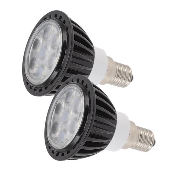 2 st LED-lampor 7W 6000K energibesparande glödlampa för hallar barer kontor hem 110‑240V vitt ljus