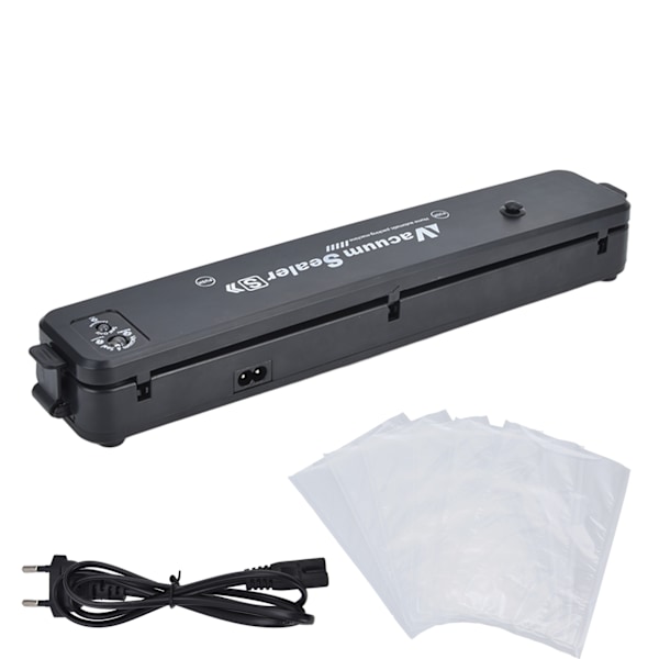 Vacuum Sealing Machine 90W ‑60kPa Portable Automatic Compact Food Sealer with Safety Lock for Home EU Plug 100‑240V