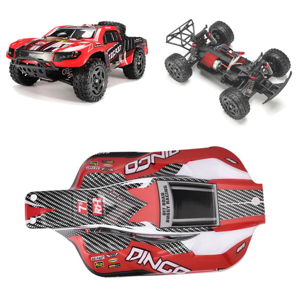 Standard 1/16 skala Off Road Karosseri RC Bildel til REMO (Rød D5602)