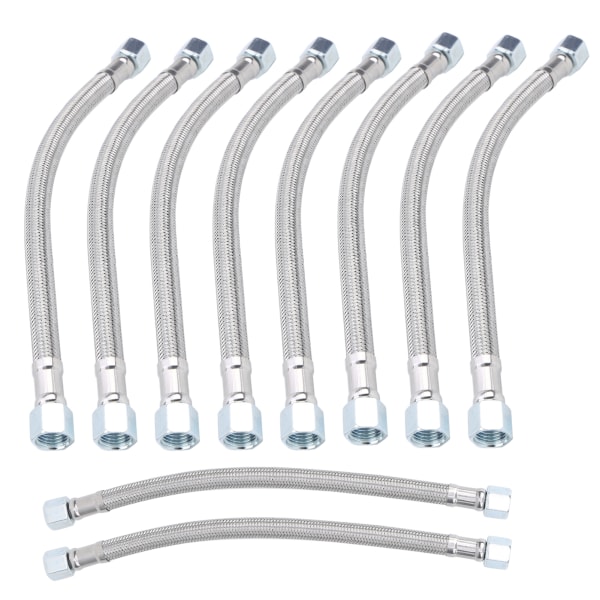 10 st 14 x 1,5 mm Gjuten stålslang Flexibel metallslang för luftkompressionsmaskin 35 cm