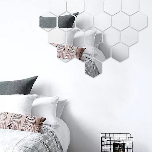 Pet Crystal Mirror Seinätarra Itsekiinnittyvä Tee-se-itse Heijastava Vedenpitävä Tarra 60x100cm