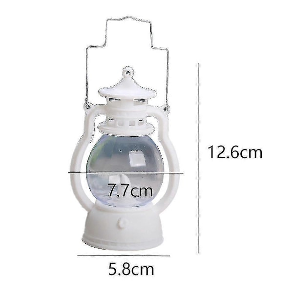 Mini Lyktor 2-pack LED Små Lyktor Inomhus Lyktor Dekorativa Utomhus Hängande Lykta Dekorativ vit guld