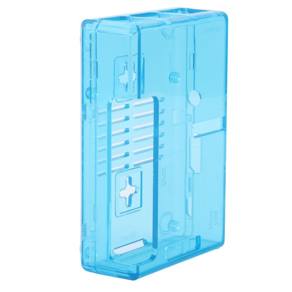 Skal Beskyttende Frosted Box Case Cover ABS til Raspberry Pi 3B 3B+ D Style med Skrue (Blå)