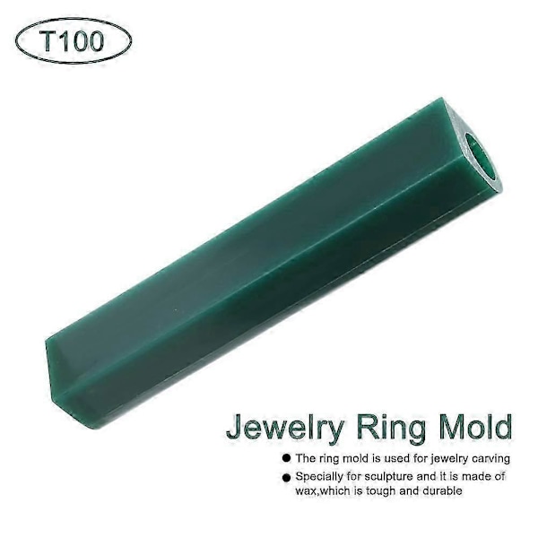 1 STK Grøn Udskæring Voks Rør Ring Voks Strimmel Grundlæggende Voks Ring Model Bruges til at Lave Ringforme (T100)