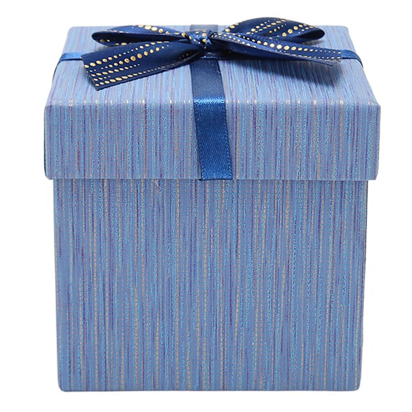 4 st presentförpackningar med lock 3,9x3,7x3,9 tum presentförpackningar för bröllop jul födelsedag alla hjärtans dag blå HM2330409