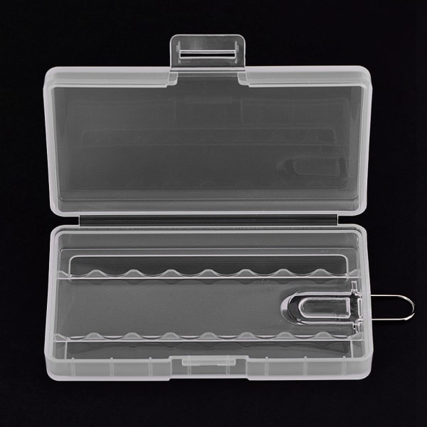 5 STK Bærbar Hard PP Transparent Case Holder Opbevaringsboks til 8 x AAA batterier med krog