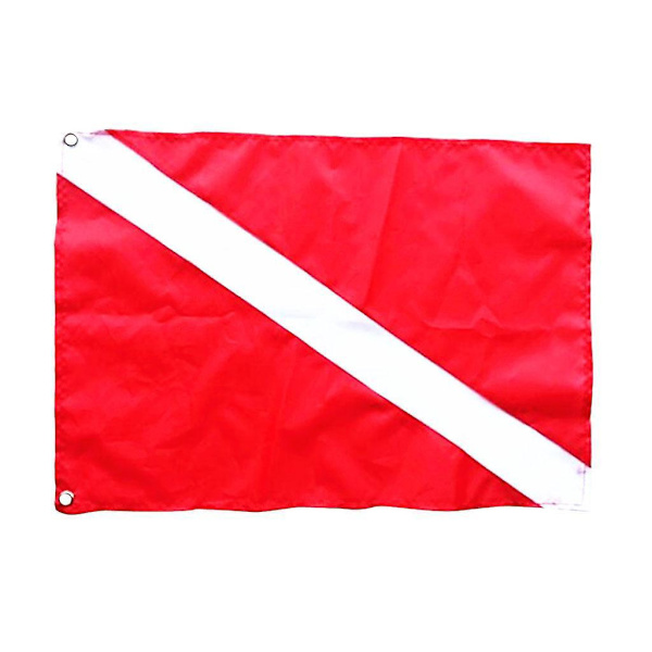 2 Stykker Dykning Dykker Ned Flag Sikkerhedssignal Markør Banner Bådflag