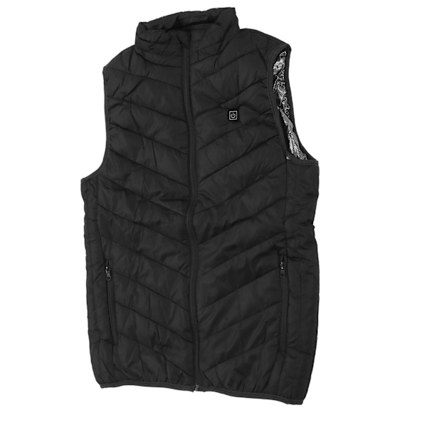 4 soners oppvarmet vest menn kvinner USB oppvarmet jakke oppvarming vest termisk klær for vinter svart 3XL