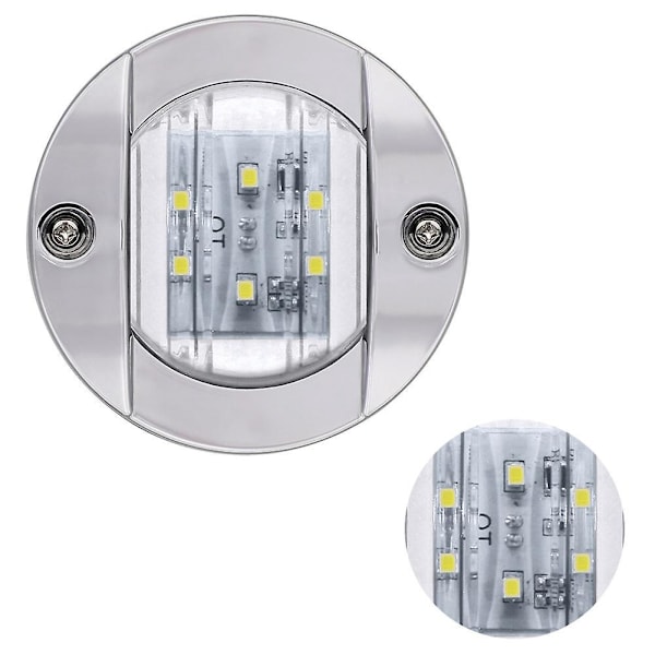 Chrome Marine Anchor Stern Navigation Lights med blåt lys