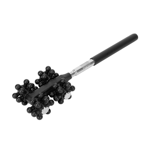 Teleskooppinen hierontarulla Säädettävä pituus Pehmeä kumikahva 360° Kääntyvä Manuaalinen Back scatcher RollerBlack