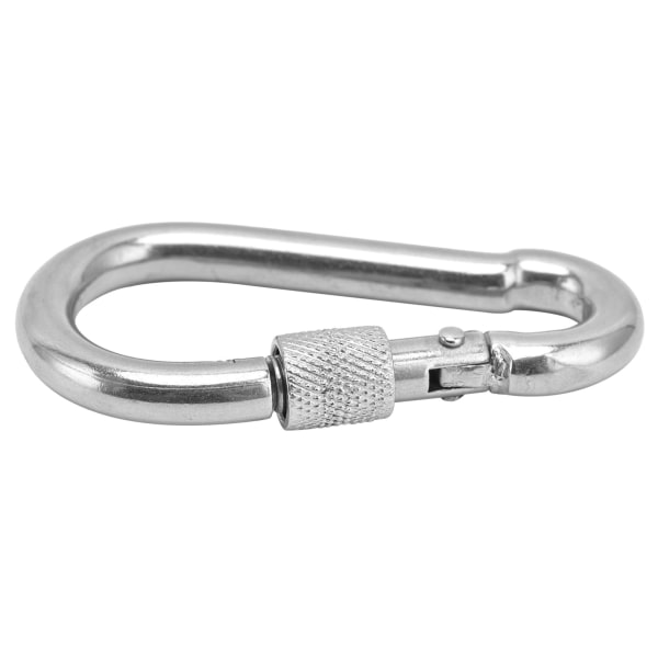 Carabiner-krog i rustfrit stål 304, kraftig og multifunktionel, med fjederlås, M5x50