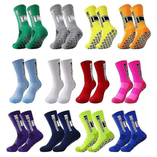 Non-Slip Breathable Athletic Running Socks for Football Soccer Purple