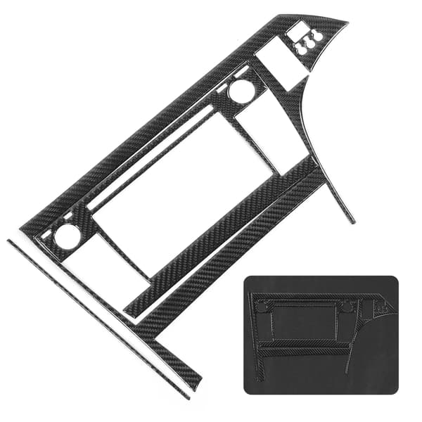 3 stk. karbonfiber GPS-skjermpanel Trim Limmontering Passer til Prius 2012–2015 RHD