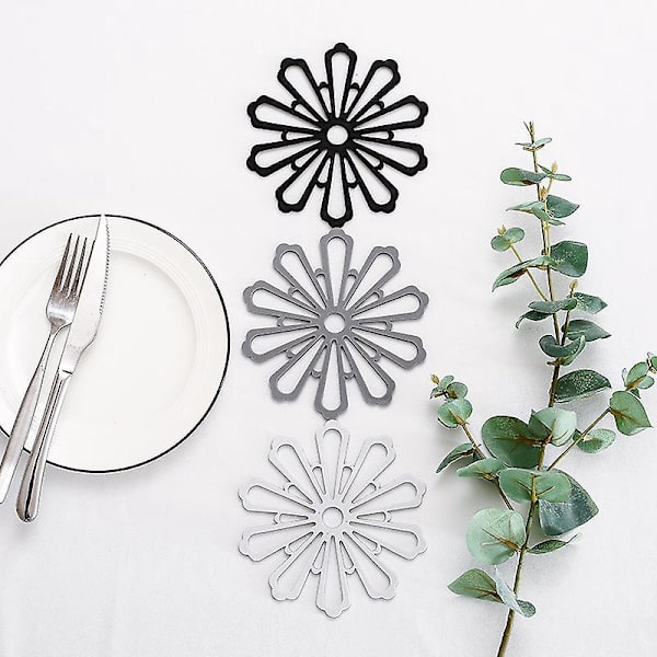 Silikon Trivet Matte Sett - Ekstra Tykk for Varme Retter, Gryter og Panner - Kjøkkenvarmeputer for Benkeplate og Bord - 12 stk