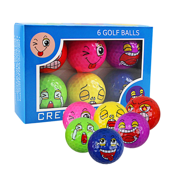 6Pcs Funny Expression Balls Professional Practice Balls Accessories Novelty Gift for All ers