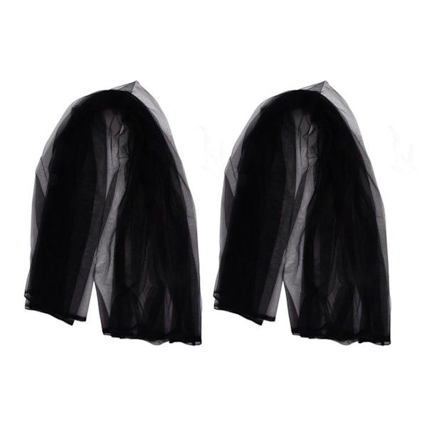 2 stk Tulle Elegant Stil Lyse Farger Komfortabel Lett Vekt Bryllup Dekorative Tilbehør for BursdagSvart
