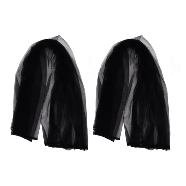 2 stk. tyl elegant stil lyse farver behagelige letvægts bryllupsdekorative tilbehør til fødselsdag sort