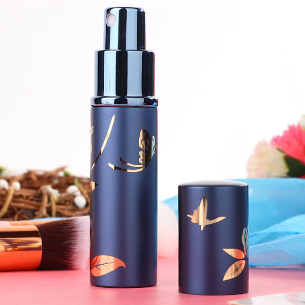 Bärbar Parfymflaska Aluminium Atomizer Tom Kosmetisk Sprayflaska 10ml (Blå)