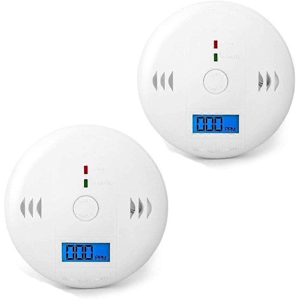 Kolmonoxid Detektor CO Alarm, HECOPRO Digital Display Kolmonoxidlarm, Utrustning för Effektdetektering