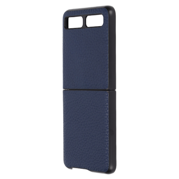 Läderfodral för Samsung Galaxy Z Flip, skyddande skal, anti-scratch, blå, typ 1
