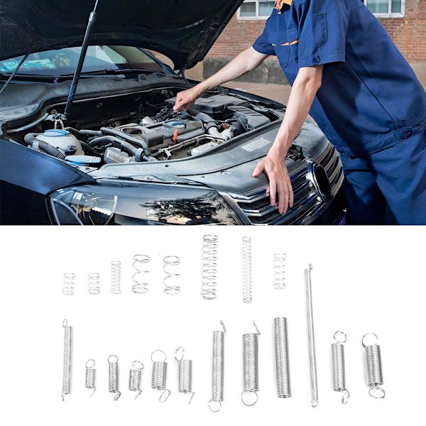200 st/set Förlängningsfjäder Sortiment Metallfjädrar Kit