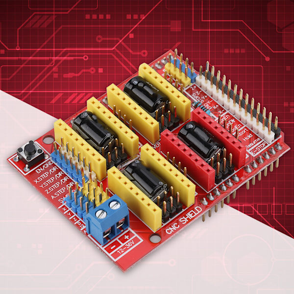 Witbot CNC Shield udvidelseskort+drv8825 stepmotor driver+køleplade til Arduino V3 gravering