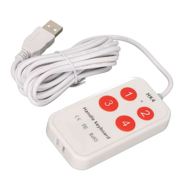 Håndtak tastatur 4 taster Programmerbart tilpasset USB-lommetastatur Generelt Miniknapptastatur for spillbærbar PC
