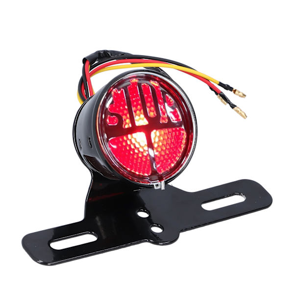 Motorcykel Baglygter Bremslys Retro Style Modifikation Universal DC12V med Nummerpladebeslag Passer til Honda