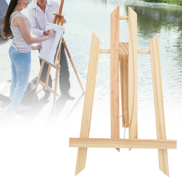 Pyökkipuinen maalausteline tablettiteline taitettava kolmiomainen maalauspiirustusteline (29cm)