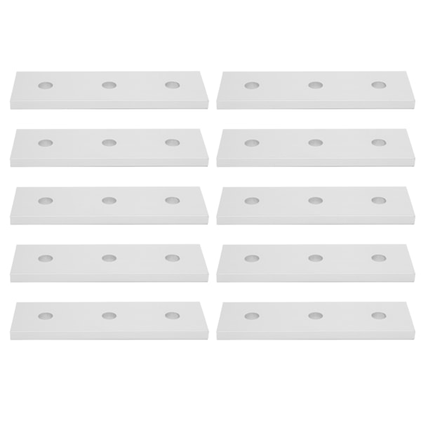10 stk. aluminium flad forbindelsesplade flad lige reparationssamlingsplader 4040-3 hul
