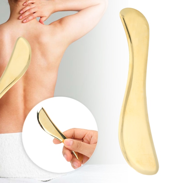 Messing skrabebræt Massager Fascia Akupunktsmassage Muskelsmerter Gua Sha Tool
