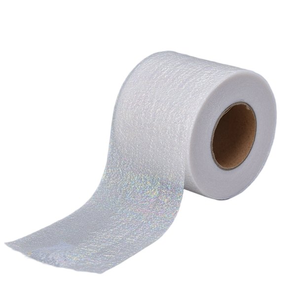 Symphony Ribbon Gradient Julband Rulle DIY Hemmagjorda Barnbåge Hårprydnad Tulle Rulle Vit